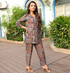 Stylish 2 Pcs Floral Co-Ord Set