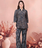 Grey Abstract Premium 2 Pcs Co-Ord Set for Women