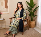Sage Grid set 2 Pcs Co-ord Set Stitched