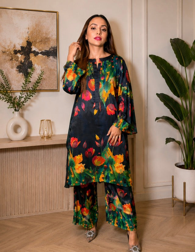 Midnight bloom 2 Pcs Co-Ord Sets