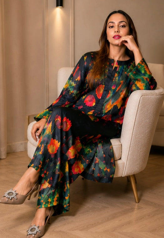 Midnight bloom 2 Pcs Co-Ord Sets