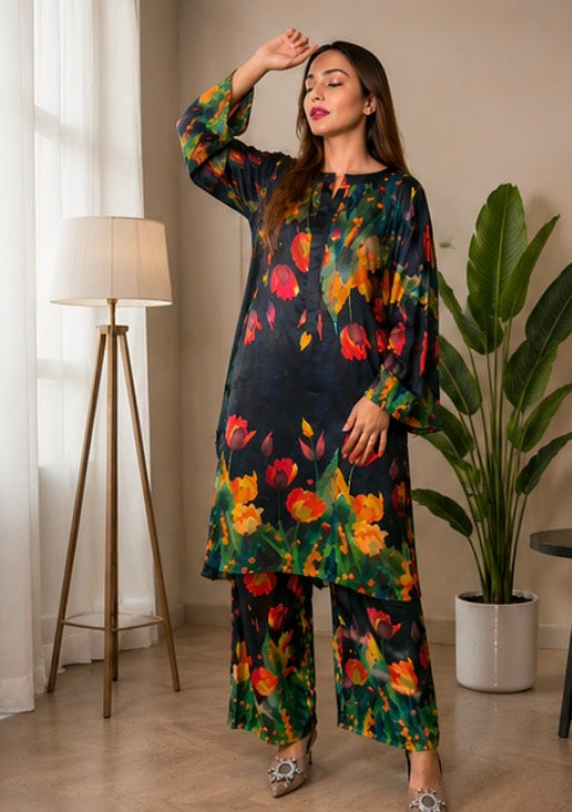 Midnight bloom 2 Pcs Co-Ord Sets