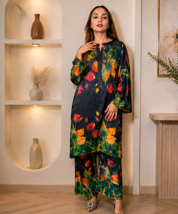 Midnight bloom 2 Pcs Co-Ord Sets