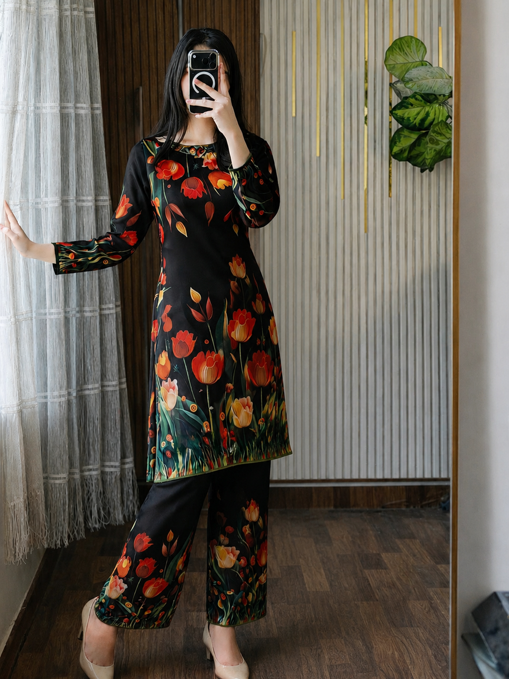 Midnight bloom 2 Pcs Co-Ord Sets