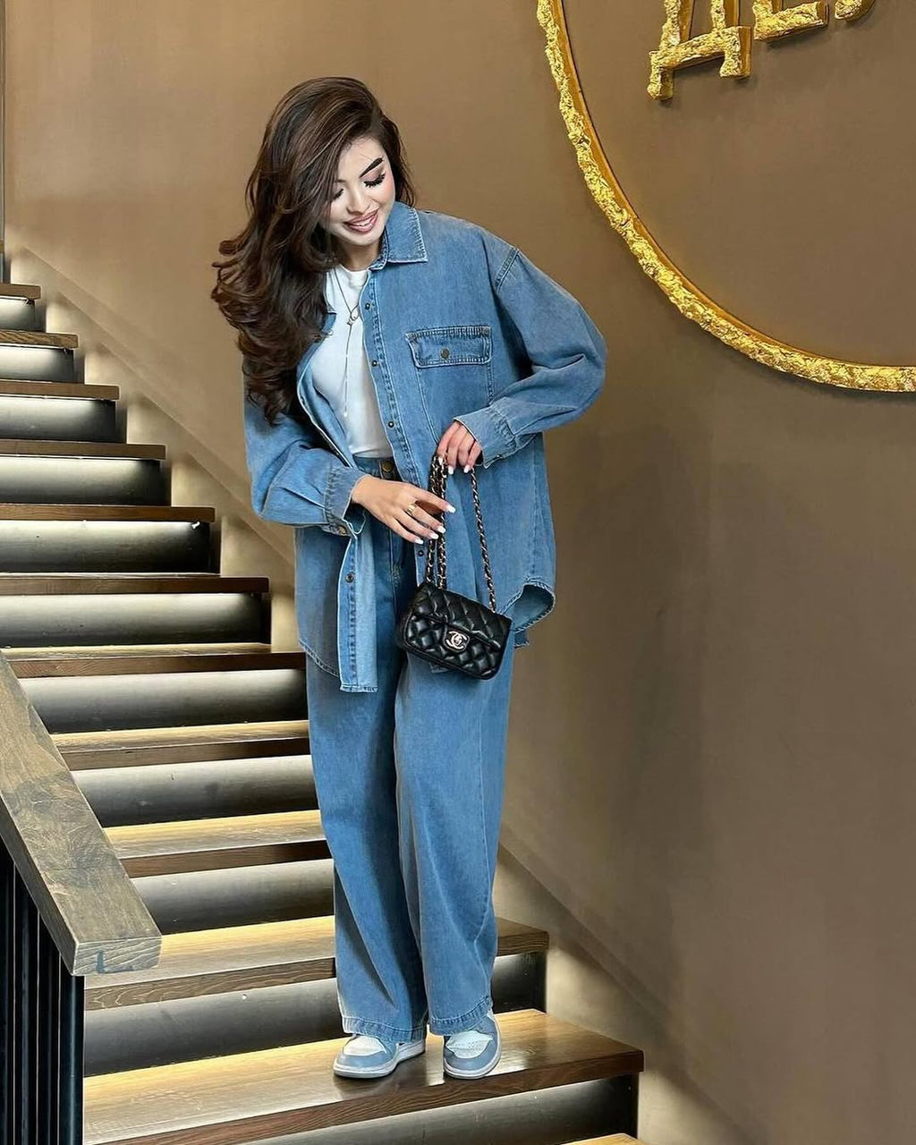 Stylish Denim 2 Pcs Co-Ord Set