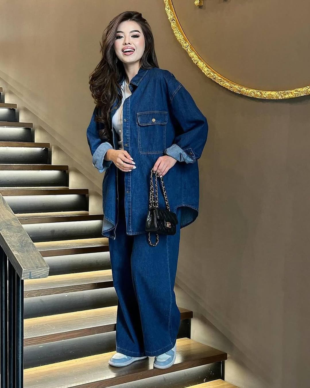 Stylish Denim 2 Pcs Co-Ord Set