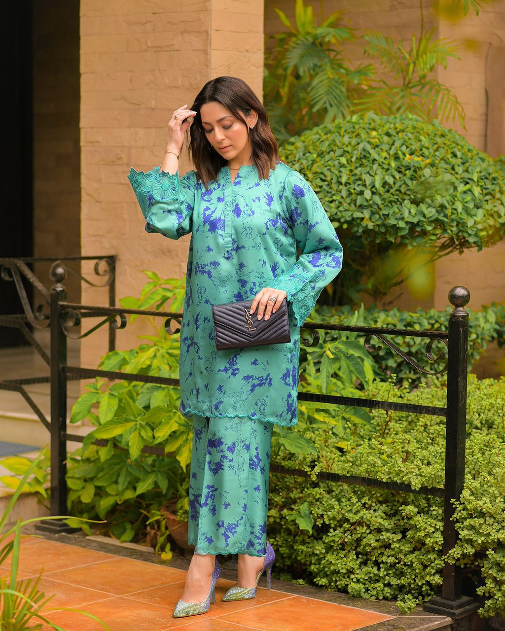 Chic Green Tie and Die Co-Ord Set