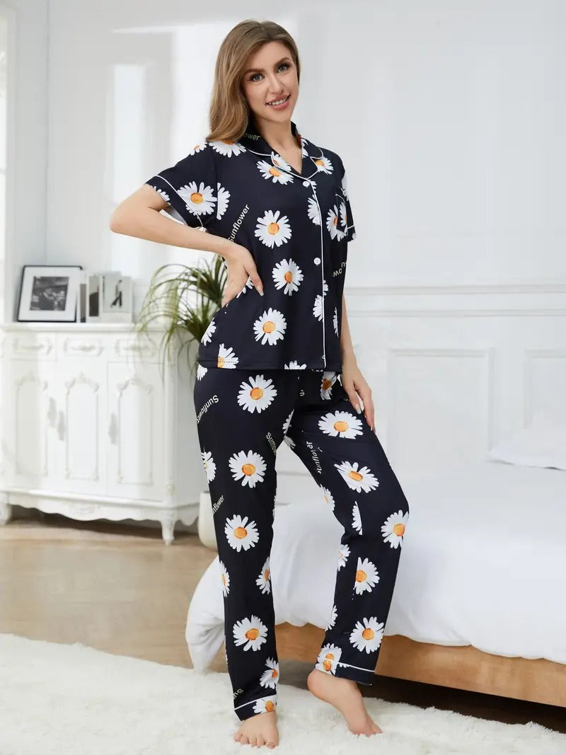 Sun Flower 2 Pcs Summer Co-Ord Sets