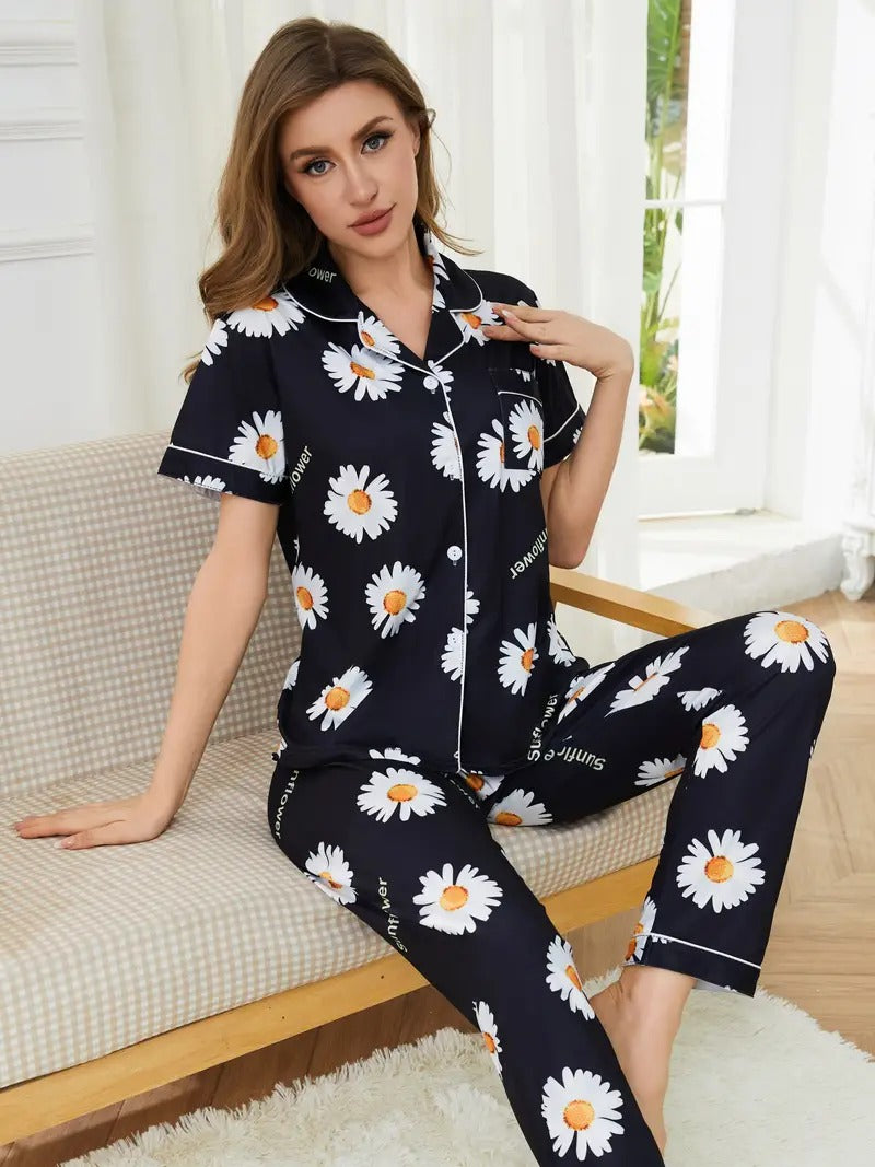 Sun Flower 2 Pcs Summer Co-Ord Sets