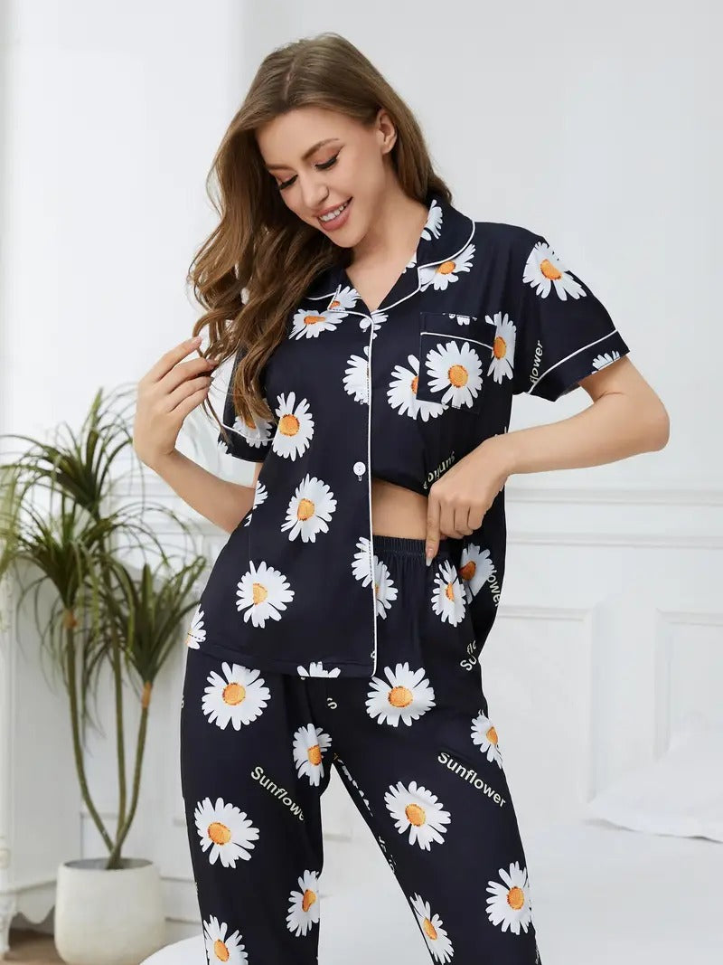Sun Flower 2 Pcs Summer Co-Ord Sets