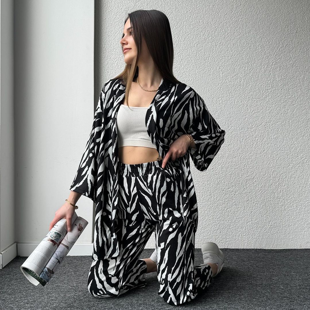 Stylish Zebra Print Co-Ord Set