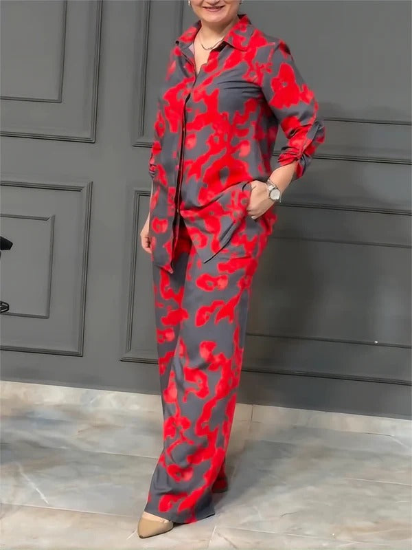Stylish lava Print 2 Pcs Co-Ord Sets