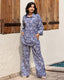 Blue Zig-Zag Printed CO-ords