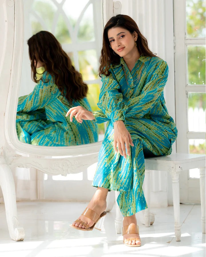 Green Zoy Printed CO-ords
