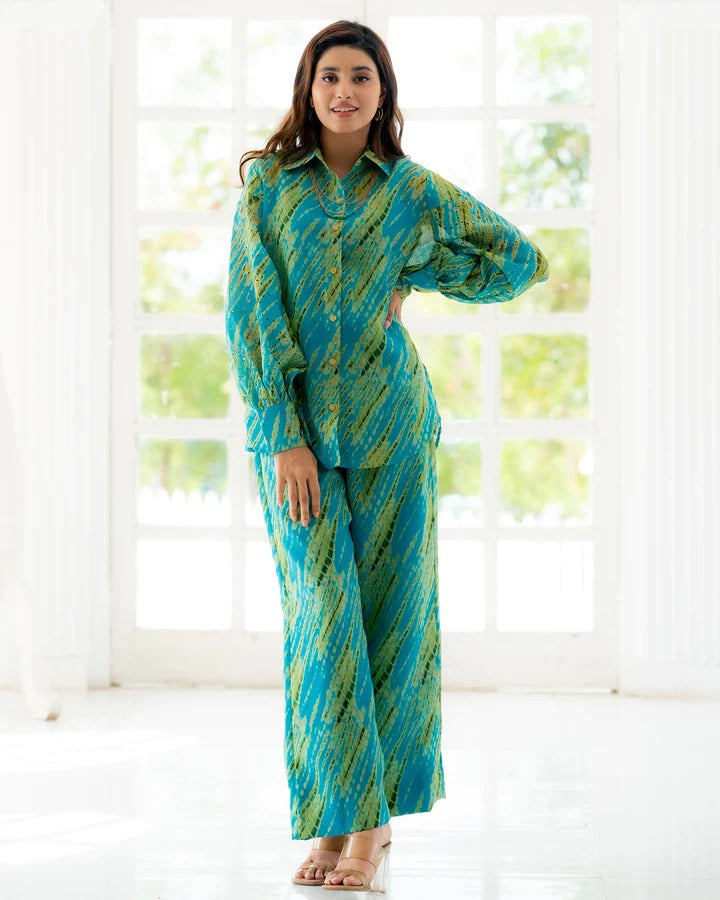 Green Zoy Printed CO-ords