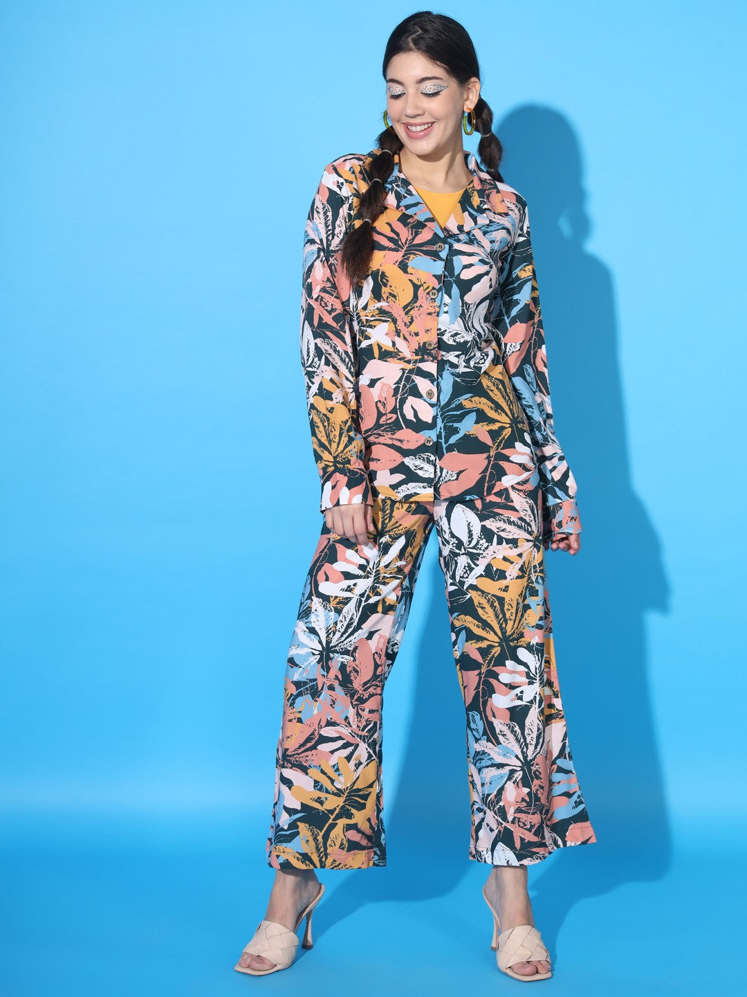 Multi Cotton Flowers Printed CO-ords Main image